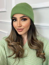 Ellis Beanie Hat - Lime Green